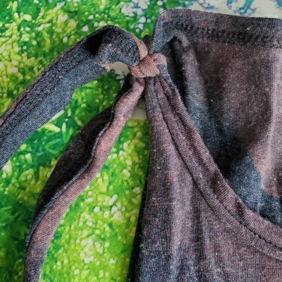 Tie Dye Spaghetti Strap | Green Blue Moose Nature | Youth Small - Picture 6 of 14